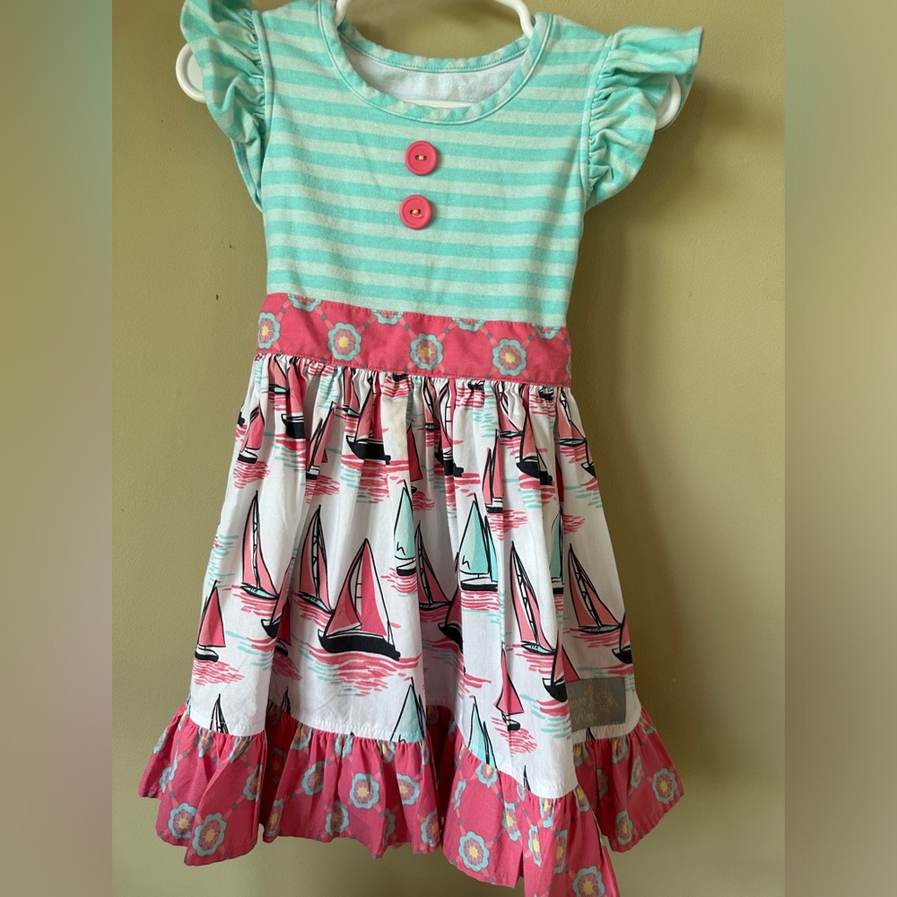 Eleanor Rose Sailboat Dress Size 2